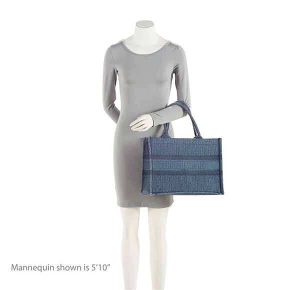 Dior Medium Denim Book Tote NWOT - Picture 4 of 10